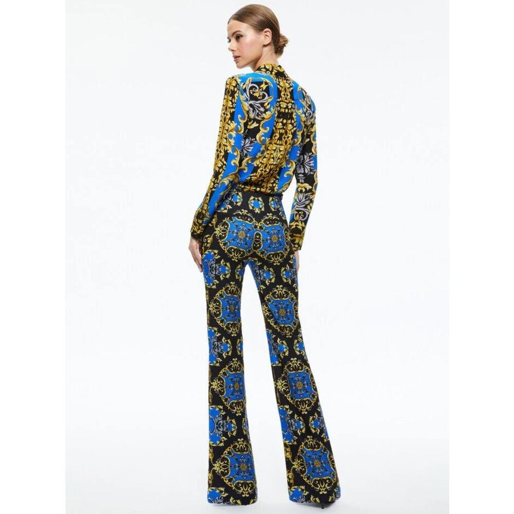 Alice + Olivia Teeny High Waist Regal Romance Sapphire Trousers – Size 0